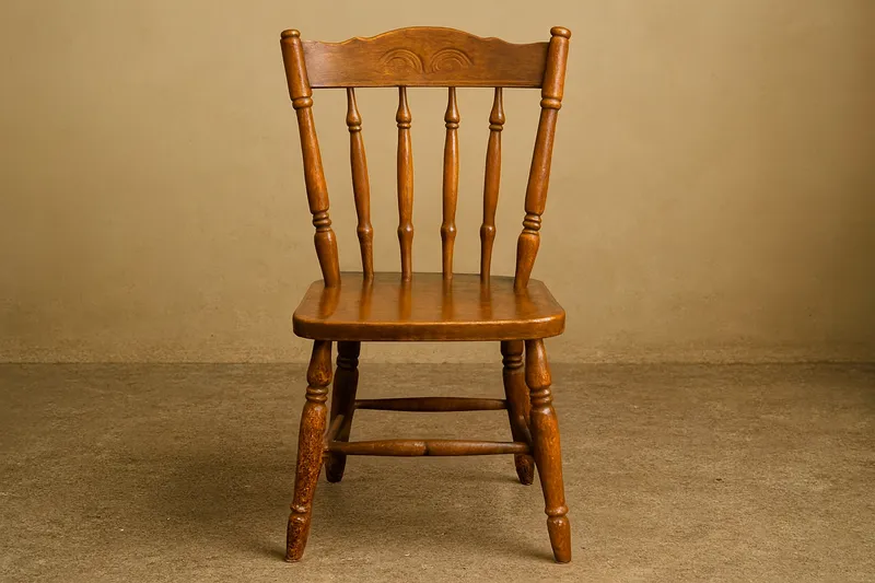 Dining chair after refinishing by Dale's, restored hand-rubbed finish