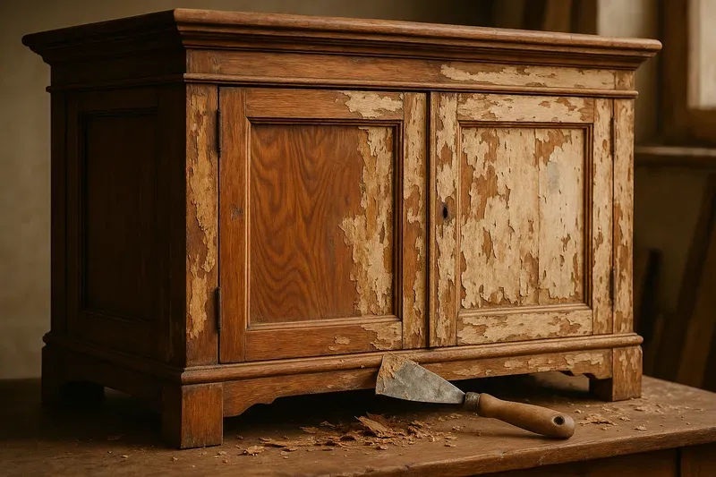 Furniture stripped and re-stained by hand