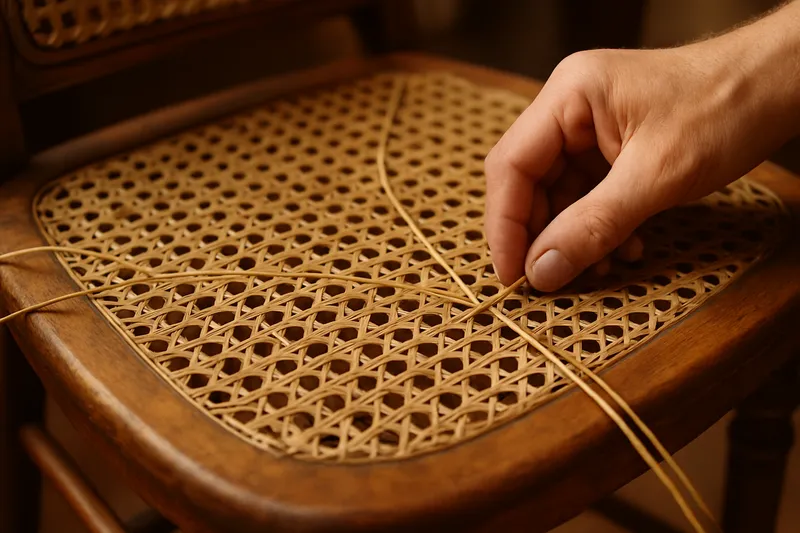 Chair caning and seat weaving in Saint Paul, MN by Dale's Furniture Refinishing