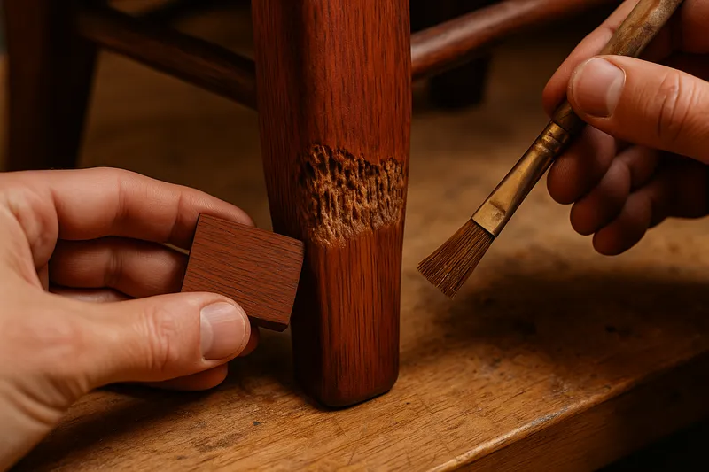 Pet damage furniture repair in Saint Paul, MN by Dale's Furniture Refinishing